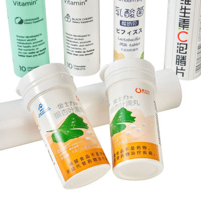 Custom Logo Easy Clean Vitamin C Empty Effervescent Tablet Bottles With Cap