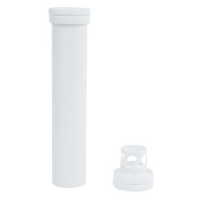 2024 White Optional Straight PP Effervescent Tablet Vitamin C Plastic Tubes with Lid