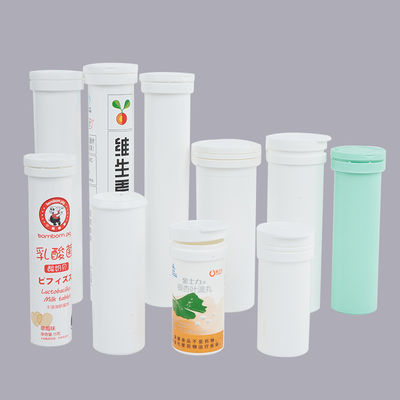 Custom 84mm 92mm 99mm 96mm 133mm 144mm PP Collar White Empty Effervescent Tube with Cover